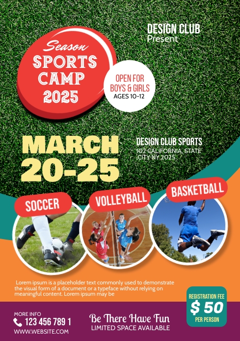 Image 7 for Sports Camp Flyer Template