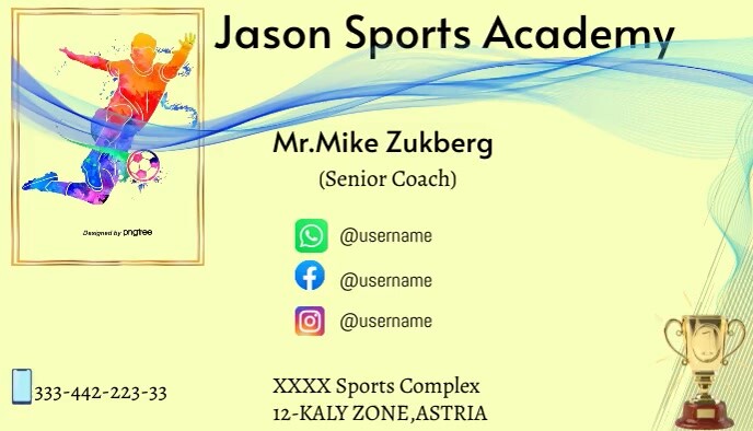 sports card, sports card marketing,academy template