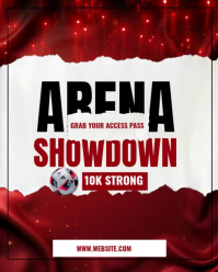 Sports game flyer Instagram Portrait template