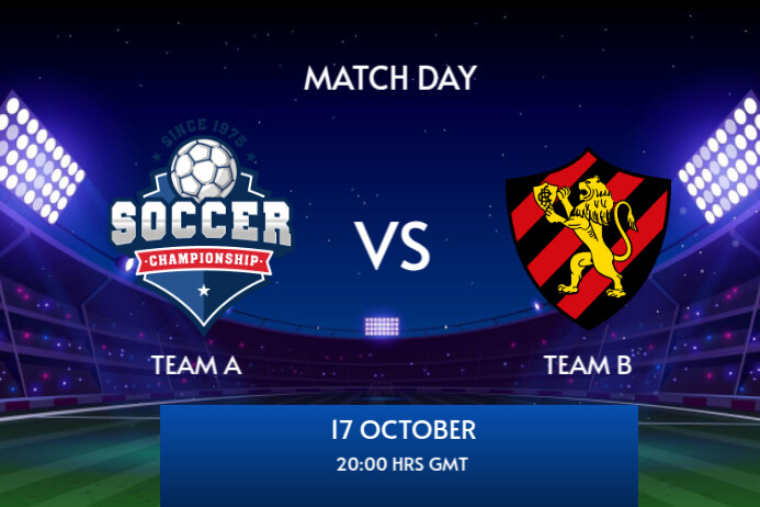 Sports Match Fixture And Score Board Baner Post Template | PosterMyWall