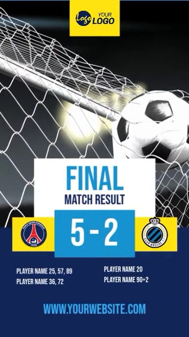 Score Result Design Sports Match Result Template | PosterMyWall