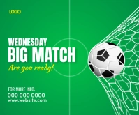 Sports poster design Middelgrote rechthoek template