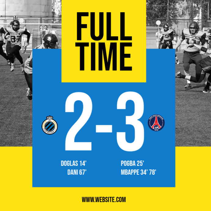 Score Result Design Sports Result Template | PosterMyWall