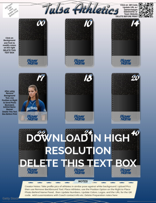 Sports Roster Pamflet (VSA Brief) template