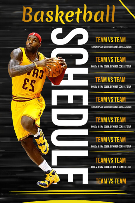 Sports Schedule Template PosterMyWall