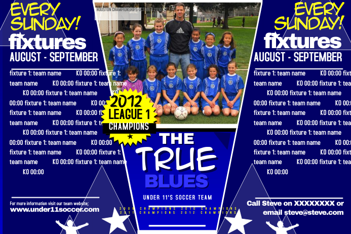 Sports Schedule Poster Template Sports Schedule Poster Template