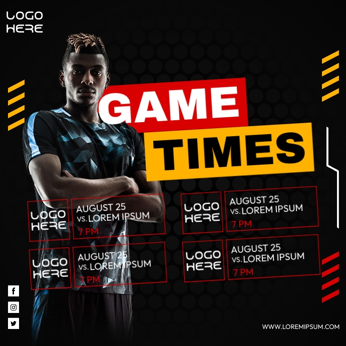 Sports Schedule Template PosterMyWall