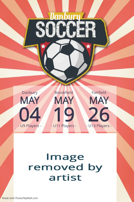 sports soccer poster schedule team summer camp poster template