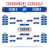 Sports Team Bracket Design Message Instagram template