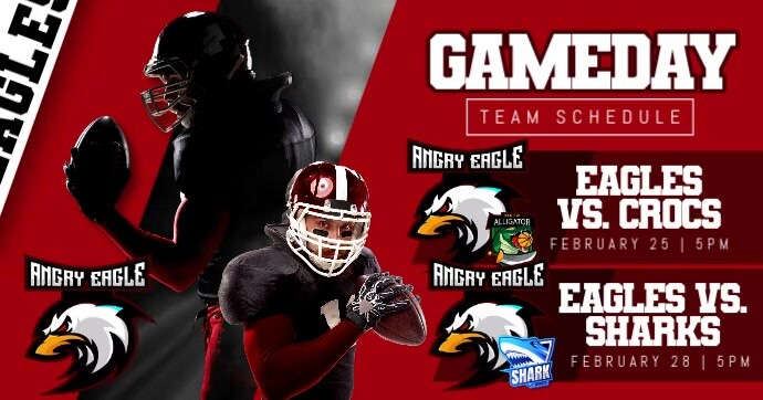 Sports Team Schedule Facebook Gedeelde Prent template