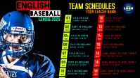SPORTS TEAM SCHEDULES Facebook 封面视频 (16:9) template