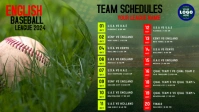 SPORTS TEAM SCHEDULES Facebook Cover Video (16:9) template