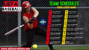 SPORTS TEAM SCHEDULES Vídeo de portada de Facebook (16:9) template