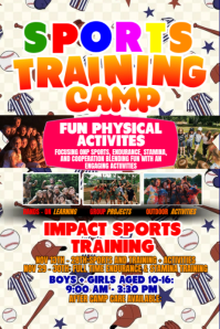 Sports Training Camp Poster template
