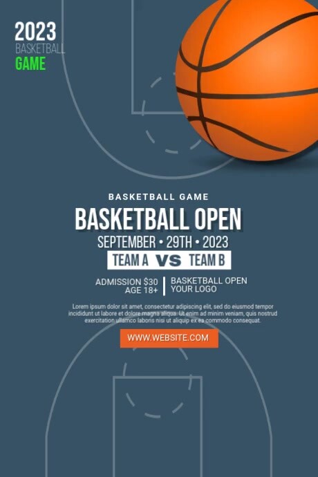 Basketball Game Announcement Template | PosterMyWall