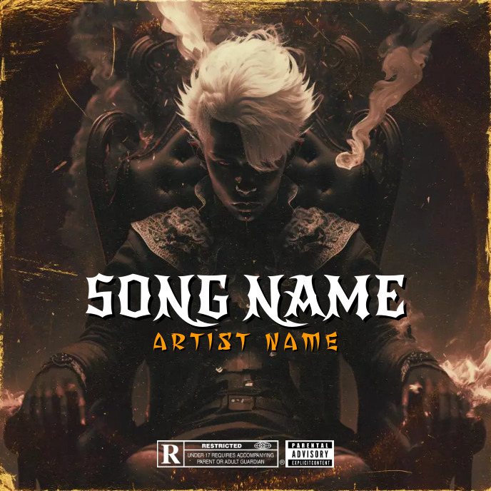 spotiffy deezer Album Cover music trap mixtap template