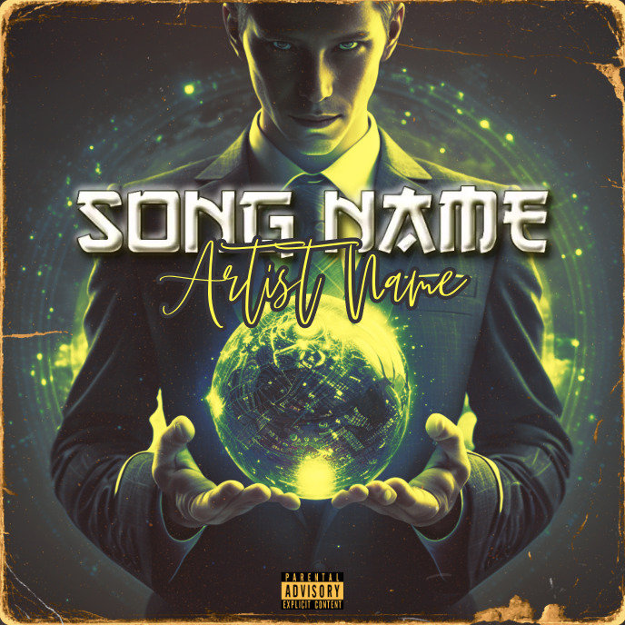 spotiffy deezer Album Cover music trap mixtap template