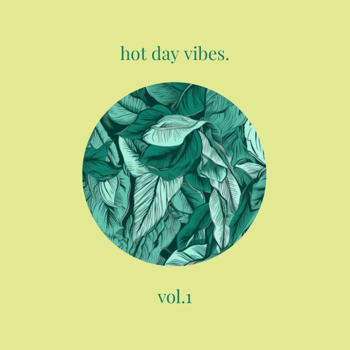 Spotify Minimal Playlist Album Cover Floral Template PosterMyWall