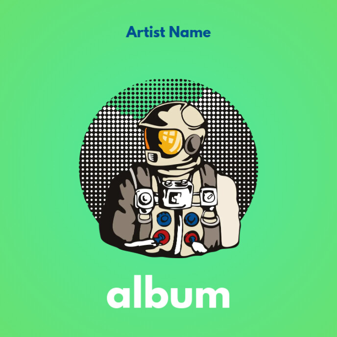 Spotify Style illustration album art 2020 ปกอัลบั้ม template