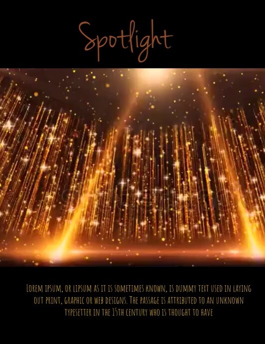 Flyer Splashlight Spotlight Flyer Template | PosterMyWall