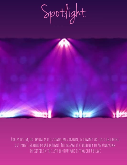 Spotlight Flyer Template | PosterMyWall