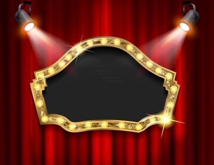 Spotlight stage frame Folheto (US Letter) template