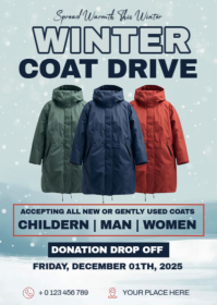 Spread Warmth This Winter – Community Coat Drive 2025 A6 template