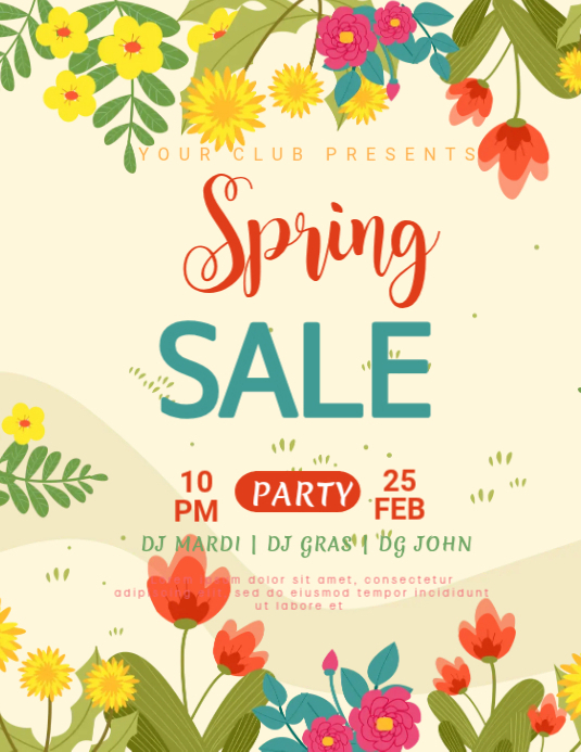 Welcome Spring Event spring, event, first day of spring Template | PosterMyWall