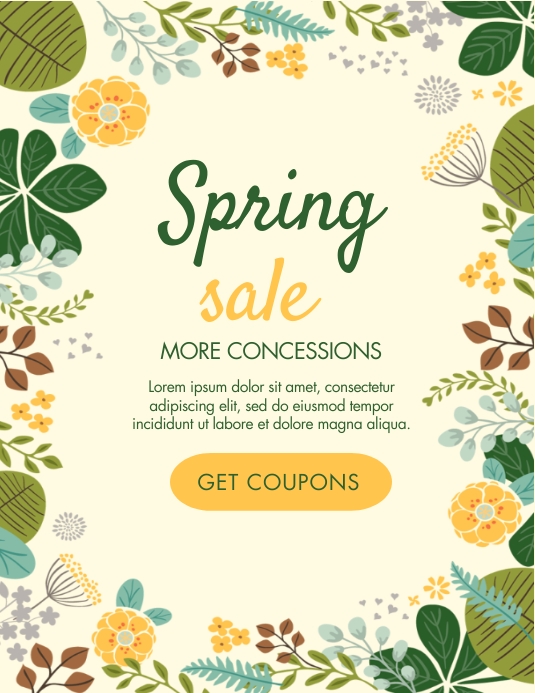 spring, event,spring card,women's day Flyer (US Letter) template