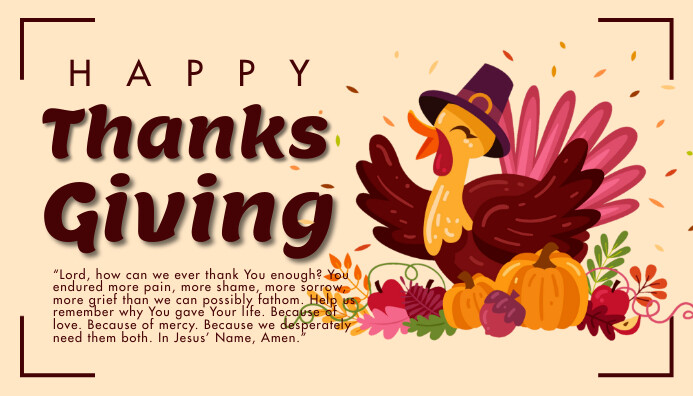 Thanks Header Blog header,thank you,Thanksgiving Template | PosterMyWall