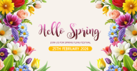 spring, event,spring card ภาพที่แชร์บน Facebook template