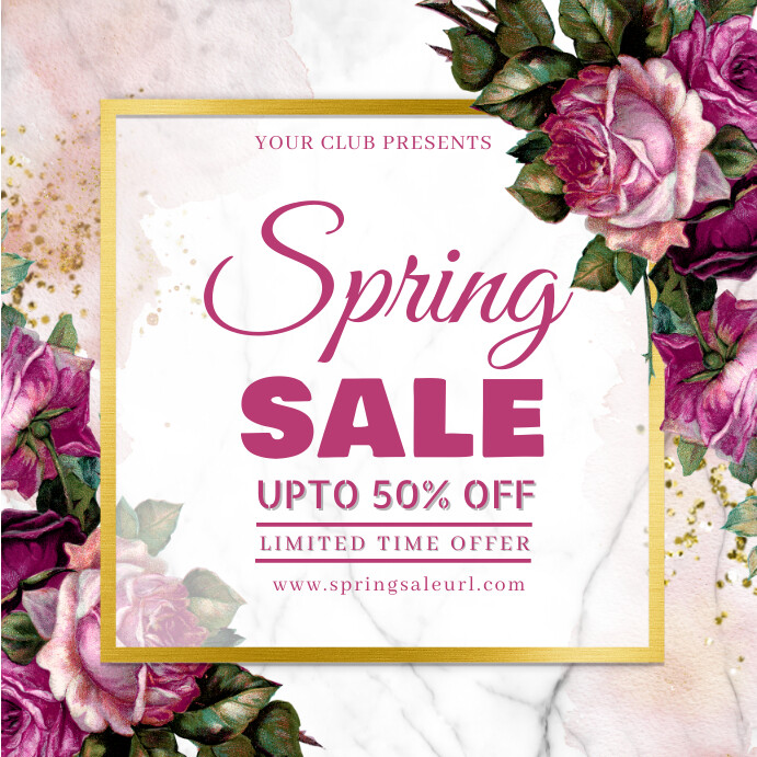 spring, event,spring card,retail,sale Instagram-opslag template