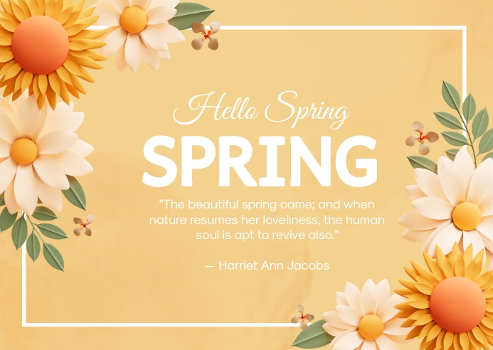 Tagsibol, Kaganapan, Spring Card Template | PosterMyWall