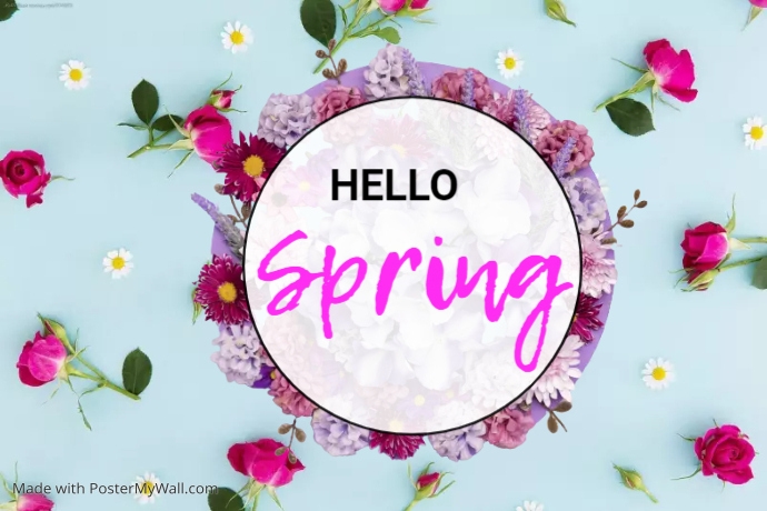 spring, hello spring, spring sale Template | PosterMyWall