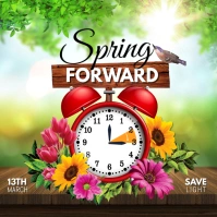 spring, spring forward, march forward Instagram Post template