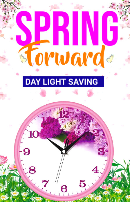 spring, spring forward Template | PosterMyWall