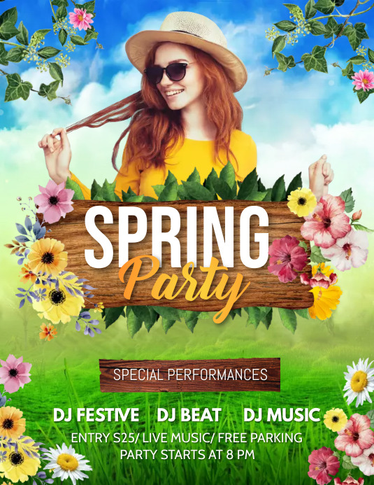 Copy of Spring, spring party, spring break | PosterMyWall