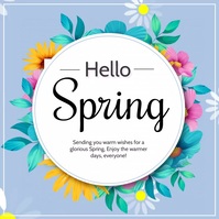 spring, hello spring Template | PosterMyWall