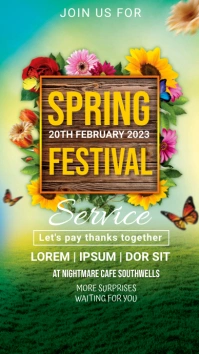 spring, event, first day of spring Instagram Story template