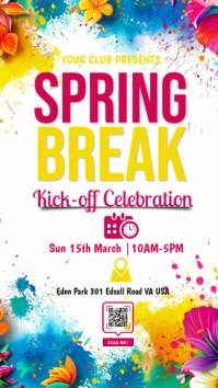 spring fling, event,spring break gala, event, world art day Instagram Story template