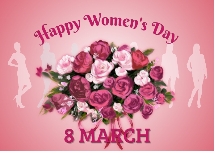 women's day, event, greeting card, celebration Pocztówka template