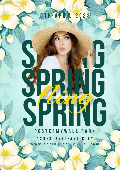 spring, event,spring card (6) A4 template