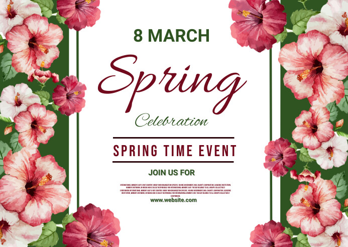 spring, event,spring card 明信片 template