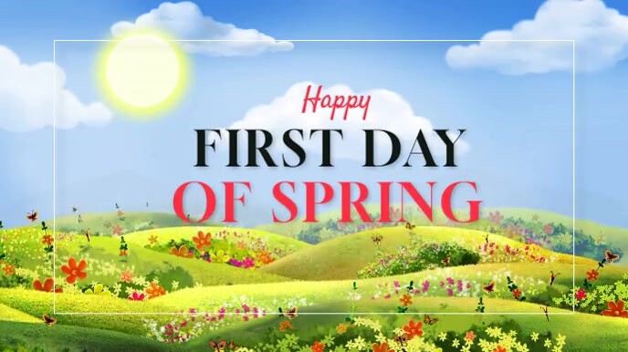 spring, event,spring card Ekran reklamowy (16:9) template