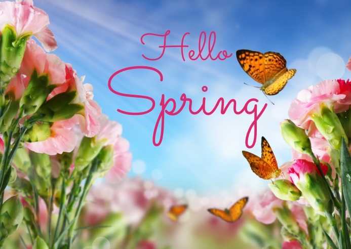 spring, event,spring card Postcard template