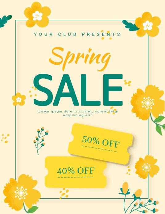 spring, event, first day of spring ใบปลิว (US Letter) template