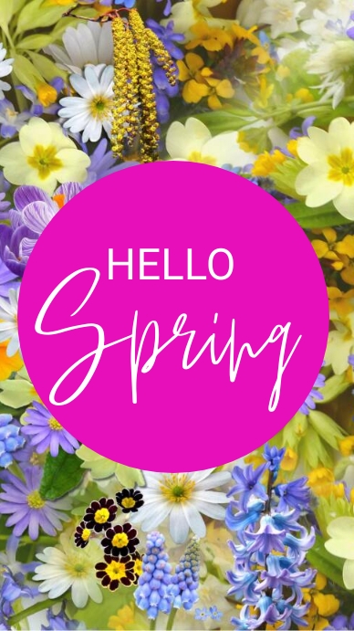 Spring, hello Spring, spring break Instagram Story template