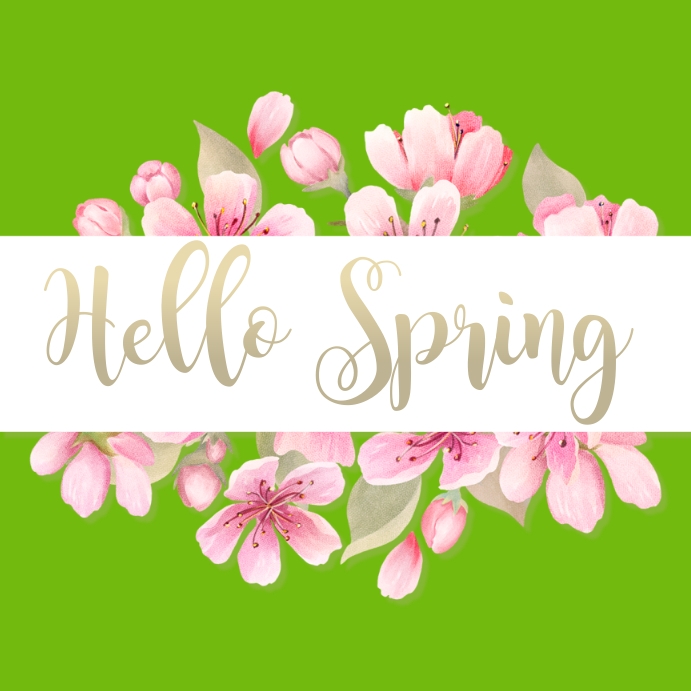 Spring, Hello Spring Post Instagram template