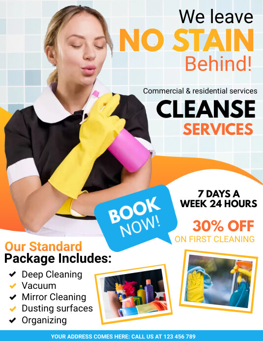 spring, spring cleaning service Pamflet (VSA Brief) template