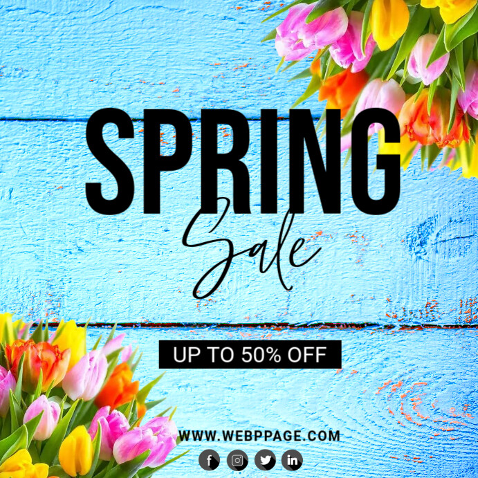 Spring, spring sale, hello spring Instagram 帖子 template